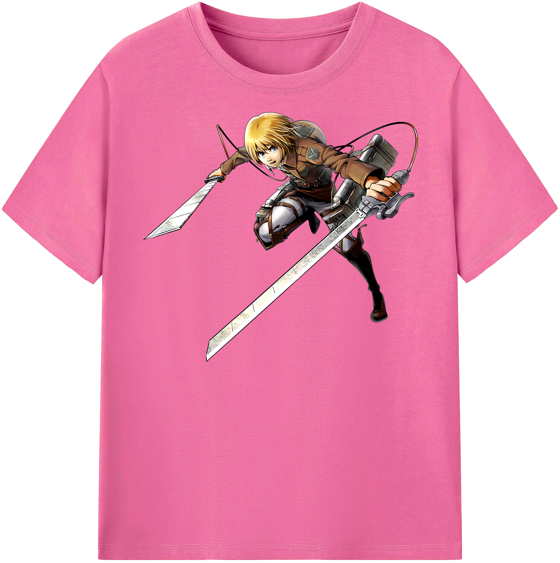 （画像用） 進撃の巨人 アルミン·アルレルト Attack on Titan Armin Arlert レディースカジュアルプリントTシャツ（綿100％）